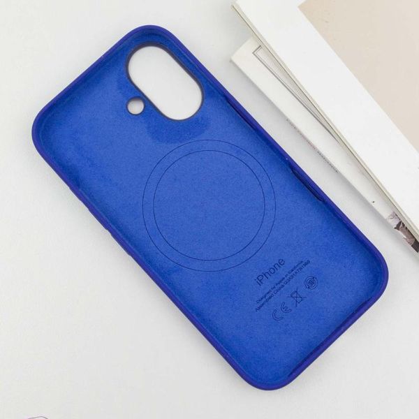 Чохол Silicone case (AAA) with Magsafe and Animation (button) для Apple iPhone 16 (6.1") 76345 фото