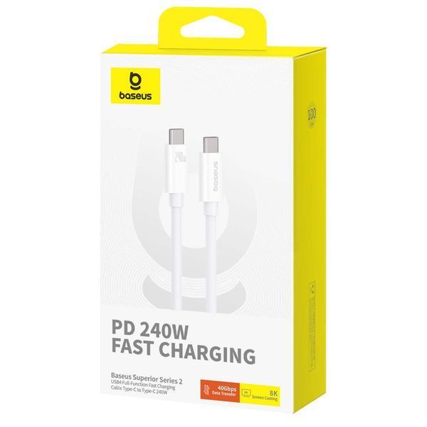 Дата кабель Baseus Superior Series 2 USB4 Full-Function Type-C to Type-C 240W (1m) (P10365200211) 70591 фото