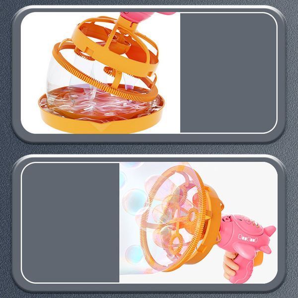 Пістолет для мильних бульбашок H035 Bubble Gun з пропелером 2in1 + bottle 250ml 78650 фото
