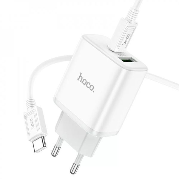 МЗП Hoco C105A Stage PD20W+QC3.0 (1USB-A/1C) + кабель Type-C to Type-C 62863 фото