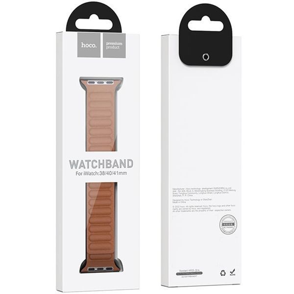 Ремінець Hoco WA23 Original series leather chain magnetic strap для Apple watch 42(ser.1-3)/44/45/49m 80239 фото