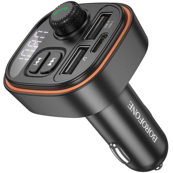АЗП FM модулятор Borofone BC59 Heroic (2USB-A/1C) 79273 фото