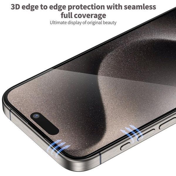 Захисне 3D скло Blueo Hot Bending для Apple iPhone 16 Pro (6.3") (+ аплікатор) 74248 фото