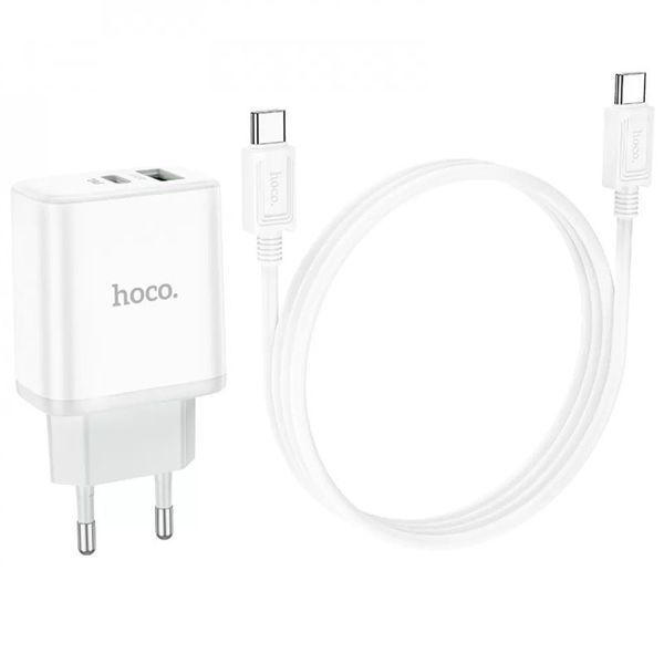 МЗП Hoco C105A Stage PD20W+QC3.0 (1USB-A/1C) + кабель Type-C to Type-C 62863 фото