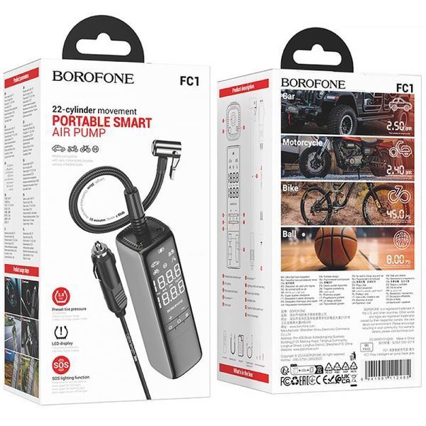 Автомобільний насос Borofone FC1 Air Pump 82976 фото