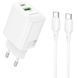 Уцінка МЗП Borofone BN27 Fuente PD20W+QC3.0 (1USB-A/1C) + кабель Type-C to Type-C 80458 фото 1