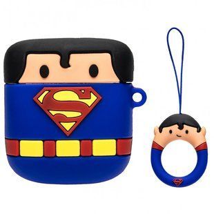Силіконовий футляр Marvel & DC series для навушників AirPods 1/2 + кільце 33729 фото