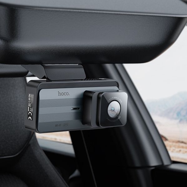 Відеореєстратор Hoco DV12 2K display + GPS (with rear camera) 75220 фото