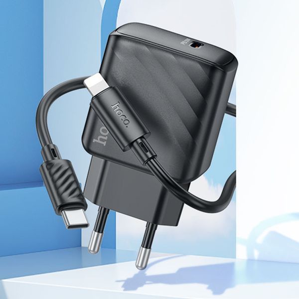МЗП Hoco CS22A Value PD30W (1USB-C) + кабель Type-C to Lightning 67559 фото