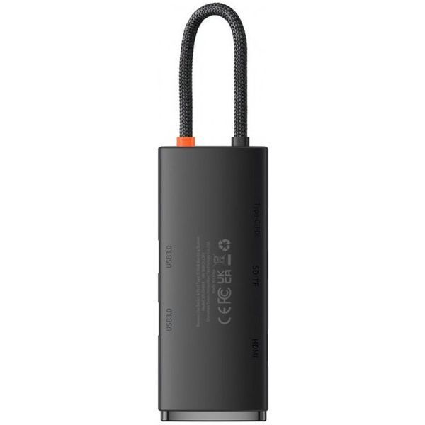 Перехідник HUB Baseus Lite Series 6in1 (Type-C to HDMI + 2xUSB 3.0 + PD+SD/TF) (WKQX05) 63730 фото