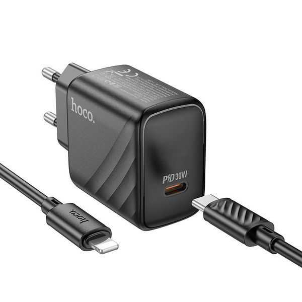 МЗП Hoco CS22A Value PD30W (1USB-C) + кабель Type-C to Lightning 67559 фото