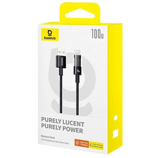 Дата кабель Baseus Gem Fast Charging USB to Type-C 100W (1m) (P10373002211) 74730 фото