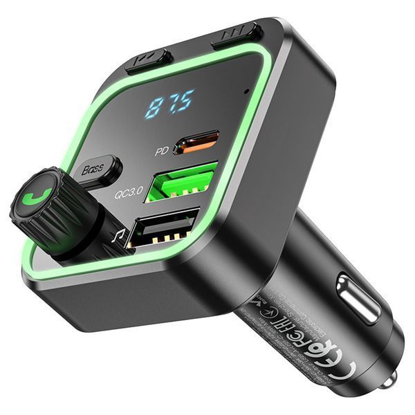 АЗП FM модулятор Borofone BC53 Highway PD20W+QC3.0 (2USB-A/1C) 67812 фото