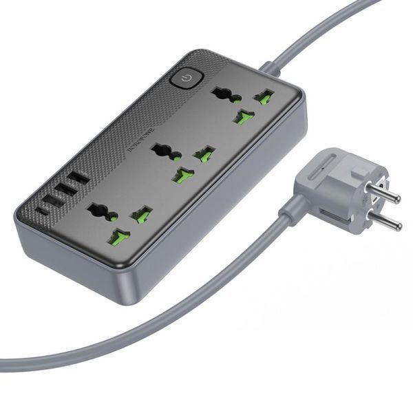 Подовжувач Borofone BAC2A (3USB-A/1C/3xSocket) (1.5m) 82978 фото