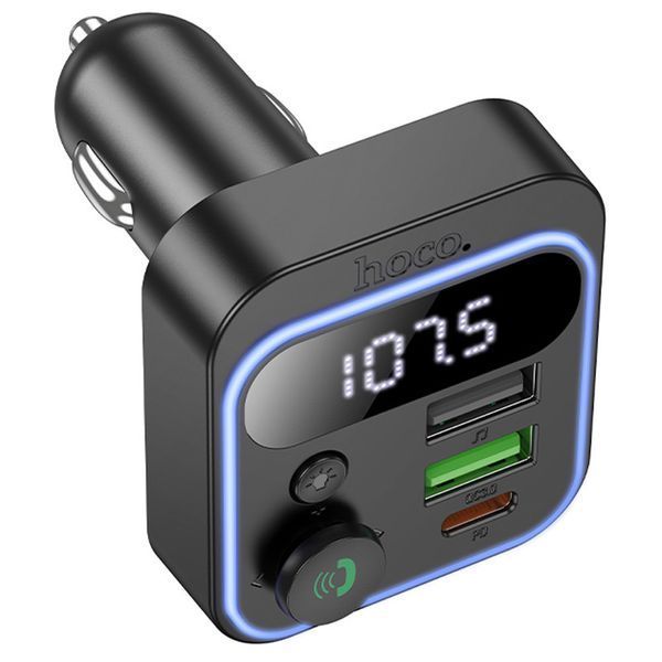 АЗП FM модулятор Hoco E85 Tiger PD20W+QC3.0 (2USB-A/1C) 73866 фото