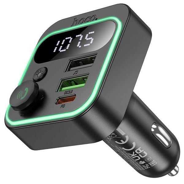 АЗП FM модулятор Hoco E85 Tiger PD20W+QC3.0 (2USB-A/1C) 73866 фото