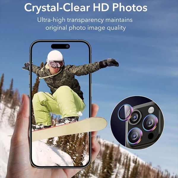 Уцінка Захисне скло Metal Classic на камеру (у упак.) для Apple iPhone 14 Pro (6.1")/14 Pro Max 79838 фото