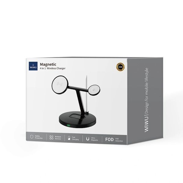 БЗП WIWU Wi-W032 Magnetic 4 in 1 Cableless Charger 78002 фото