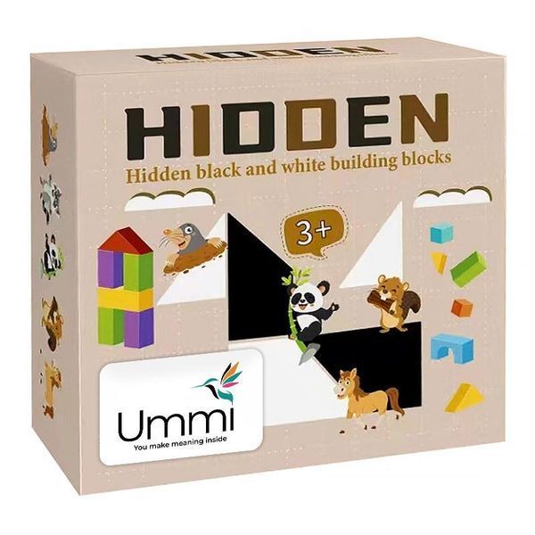 Настільна інтерактивна гра Ummi ME-149 Hidden Black and White Blocks 79356 фото