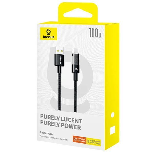 Дата кабель Baseus Gem Fast Charging USB to Type-C 100W (2m) (P10373002111) 74731 фото