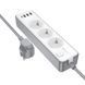 Подовжувач Borofone BAC9 Power PD20W (3USB-A/1C/3xSocket) (2m) 79283 фото 1