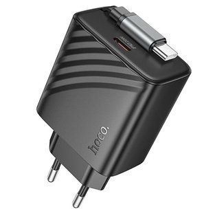 МЗП Hoco N57 Full PD20W with retractable cable Type-C (2USB-C) 79072 фото