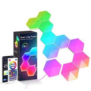 Модульный настінний світильник LED RGB 5V соты SAL-011B 10pcs Bluetooth USB with app 70798 фото