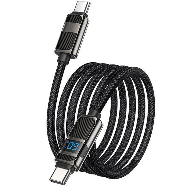 Дата кабель Hoco U137 Line with display Type-C to Type-C 60W (1.2m) 73872 фото