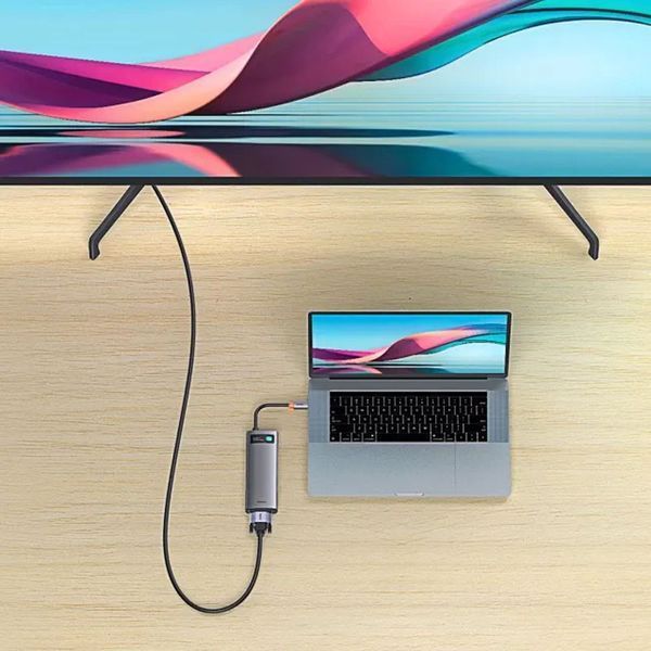 Перехідник HUB Baseus Metal Gleam Series 6-in-1 Multifunctional Type-C (WKWG080013) 62897 фото