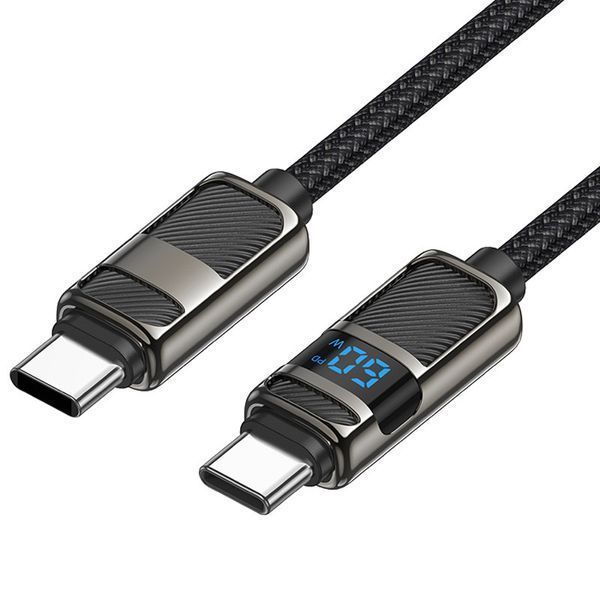 Дата кабель Hoco U137 Line with display Type-C to Type-C 60W (1.2m) 73872 фото