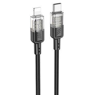 Дата кабель Hoco U129 Spirit Transparent Type-C to Lightning 27W (1.2m) 71090 фото