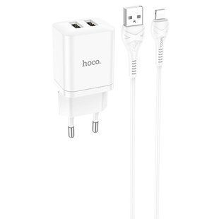 МЗП Hoco N25 Maker (2USB-A) + USB to Lightning 79854 фото