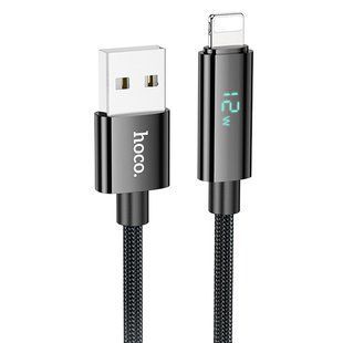 Дата кабель Hoco U125 Benefit 2.4A USB to Lightning with display (1.2m) 69091 фото