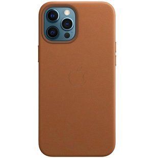 Уцінка Шкіряний чохол Leather Case (AAA) with MagSafe and Animation для Apple iPhone 12 Pro/12 (6.1") 52000 фото