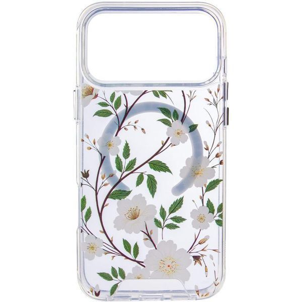 TPU+PC чохол Clear Garden with MagSafe для Apple iPhone 17 Pro (6.3") 80898 фото