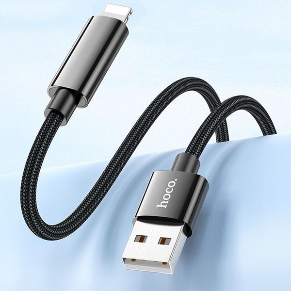 Дата кабель Hoco U125 Benefit 2.4A USB to Lightning with display (1.2m) 69091 фото