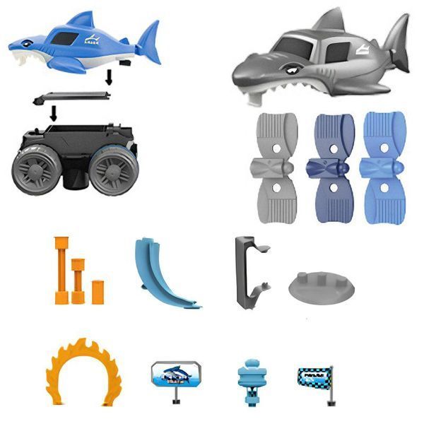 Інтерактивний трек з інерційною машинкою SHT 5510-9 Deluxe Edition Shark Trak (138pcs/1CAR) 79984 фото