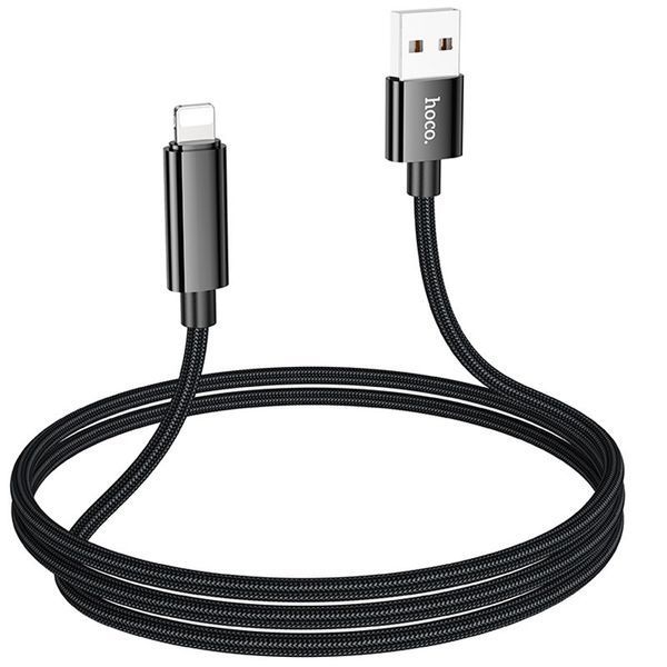 Дата кабель Hoco U125 Benefit 2.4A USB to Lightning with display (1.2m) 69091 фото