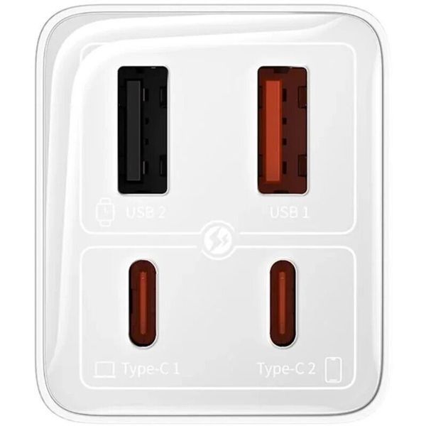 МЗП Baseus GaN6 Pro OS 65W (2USB-A/2C) + кабель Type-C to Type-C (P10162701) 70601 фото
