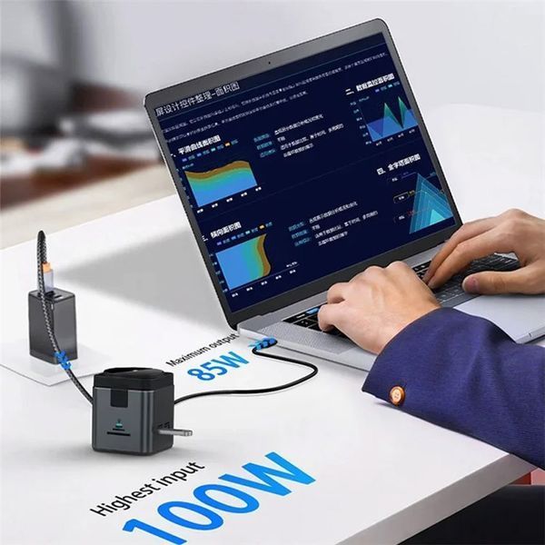 Уцінка БЗП + HUB WIWU Wi-W025 Cube 9in1 USB-C 75000 фото