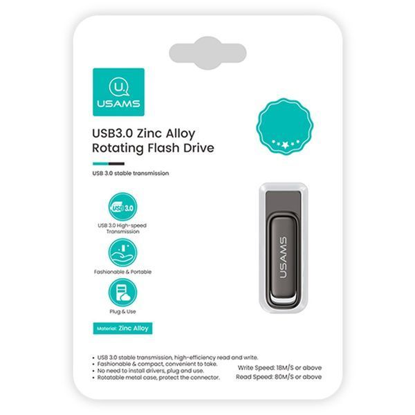 Флеш-накопичувач Usams US-ZB339 USB 3.0 Zinc Alloy &ndash; 256GB 78342 фото
