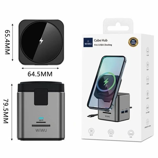 Уцінка БЗП + HUB WIWU Wi-W025 Cube 9in1 USB-C 75000 фото