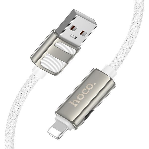 Дата кабель Hoco U137 Line with display USB to Lightning 2.4A/12W (1.2m) 73873 фото