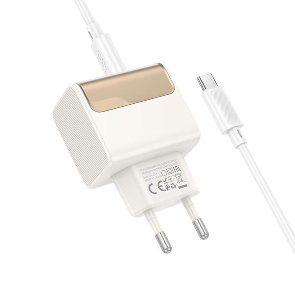МЗП Hoco CS73A Star Speed PD30W+QC3.0 (1USB-A/1C) + кабель Type-C to Type-C 79074 фото