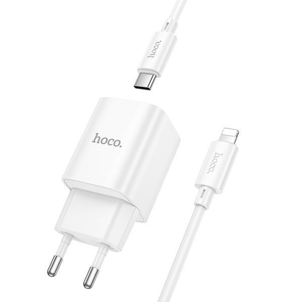 МЗП Hoco C149A Charm PD30W+QC3.0 (1USB-A/1C) + кабель Type-C to Lightning 73398 фото