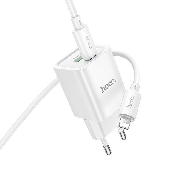 МЗП Hoco C149A Charm PD30W+QC3.0 (1USB-A/1C) + кабель Type-C to Lightning 73398 фото