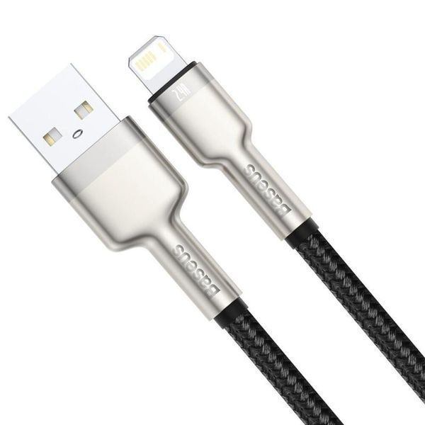 Дата кабель Baseus Cafule Series Metal USB to Lightning 2.4A (2m) (CALJK-B0) 76490 фото
