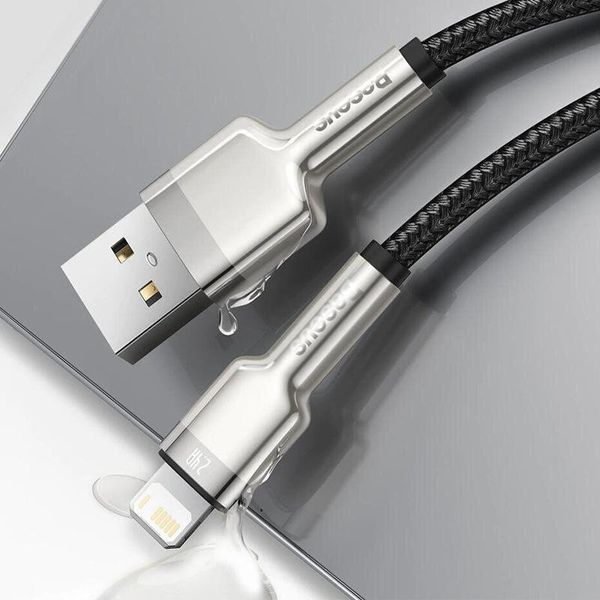 Дата кабель Baseus Cafule Series Metal USB to Lightning 2.4A (2m) (CALJK-B0) 76490 фото