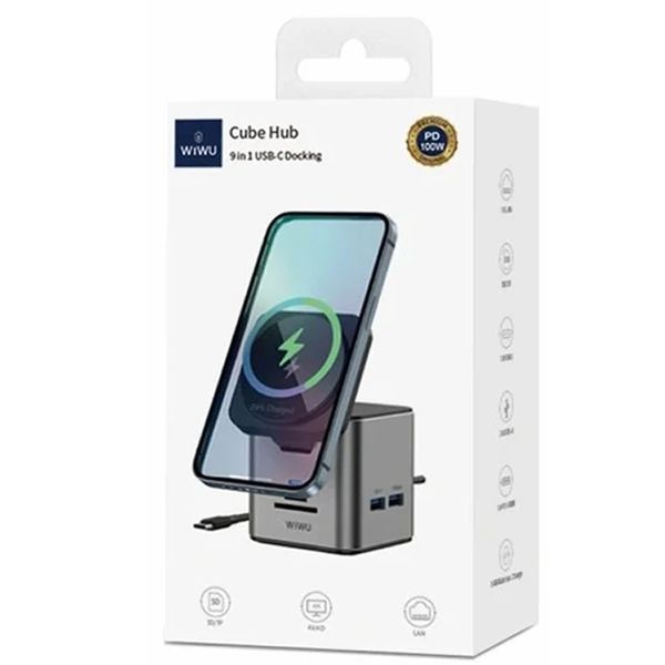 БЗП + HUB WIWU Wi-W025 Cube 9in1 USB-C 71966 фото