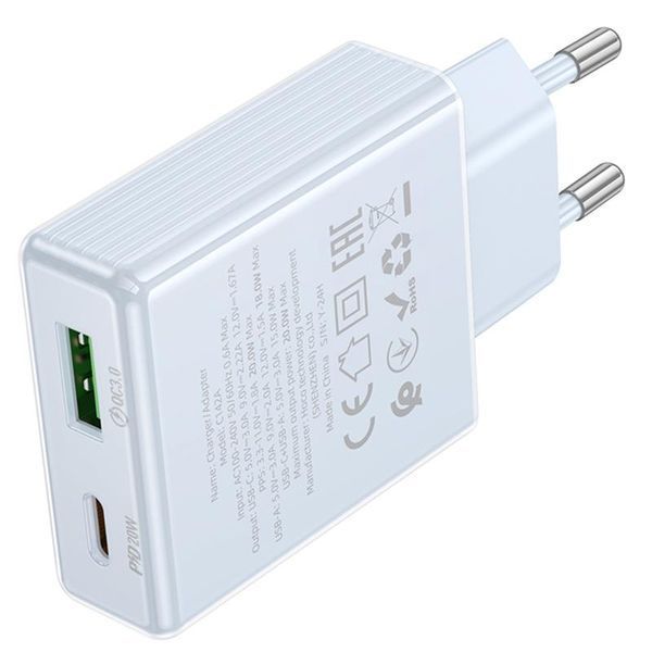 МЗП Hoco C142A Direct PD20W+QC3.0 (1USB-A/1C) 79075 фото